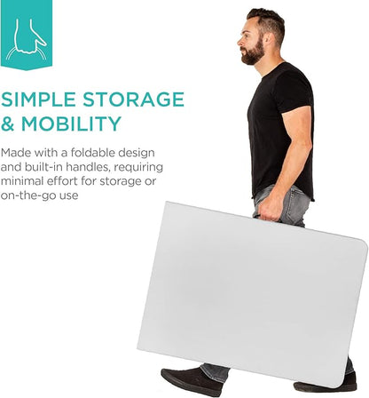 Best Choice Products 6ft Plastic Folding Table, Indoor Outdoor Heavy Duty Portable w/Handle, Lock for Picnic, Party, Camping - White