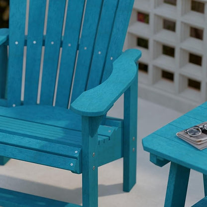 Wildridge Heritage Upright Adirondack Chair, Aruba Blue - Outdoor All-Weather Poly Furniture for Patio, Deck, Yard