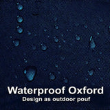 Outdoor Bean Bag Lounger Chair Poolside Lounge Without Filling Bean Bag Cover Pouf Cover Water-Resistant Patio Chaise - Photo 5