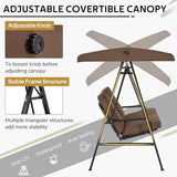 AECOJOY 2-Seat Outdoor Patio Swing Chair with Cover, Porch Swings Chairs for Adult - Photo 3