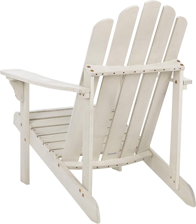 Safavieh Outdoor Topher White Wash Classic Adirondack Chair - Photo 7