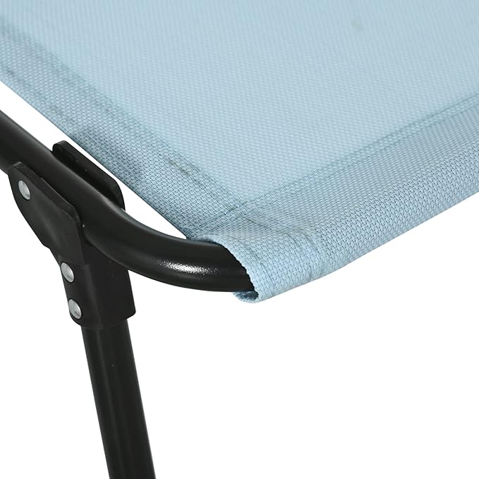 Outsunny Folding Chaise Lounge Chair, Patio Sun Tanning Chair, Outdoor Chaise Lounger with 4-Position Reclining Back - Photo 8
