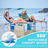 #WEJOY Folding Lounge Chair with Canopy Shade - Photo 3