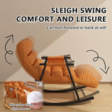 Bedroom rocking chair with cushion, Modern Comfortable Sofa Lounger, outdoor garden lounge chair with armrests - Photo 6