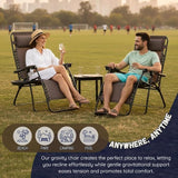 EZONE Zero Gravity Lounge Chairs Outdoor Adjustable Reclining Patio Chair Steel Mesh Folding Recliner for Pool Beach - Photo 4