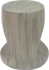 Outdoor Side Table Concrete End Table Patio Small Coffee Tables, Faux Wood Garden Stool Plant Stand for Porch - Photo 5