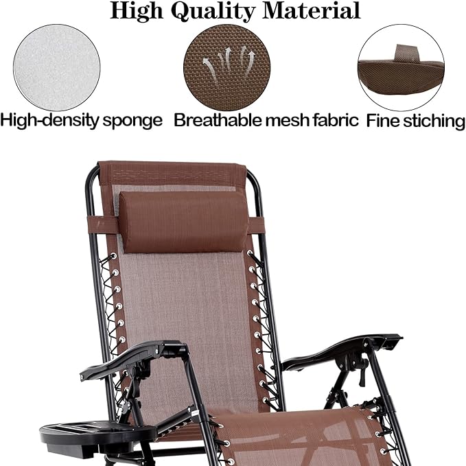 Ostlttyn Zero Gravity Chair Replacement Pillow Headrest with Elastic Band - Photo 3
