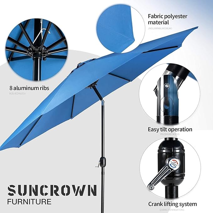 SUNCROWN Outdoor Recliner Chairs Patio Adjustable Relaxing Chair Outdoor Metal Furniture Chair with Thick Cushion and - Photo 6
