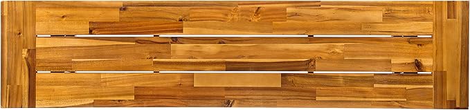 Christopher Knight Home Catriona Outdoor Dining Benches - Acacia Wood - Teak/Rustic Metal (Set of 2) - Photo 8