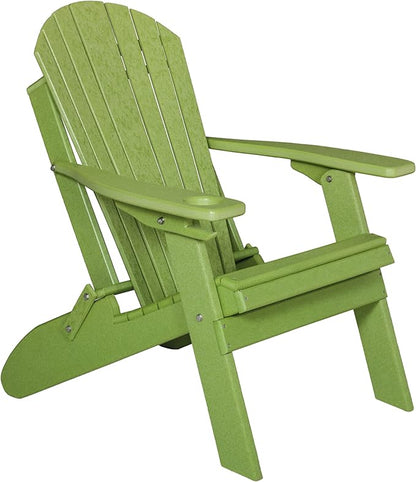 Furniture Barn USA Poly Folding Adirondack Chair, Tropical Lime Green