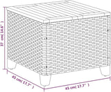 Square Garden Side Table, Compact Patio Coffee Table with Durable Poly Rattan and Acacia Wood Top - Photo 2