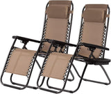 PayLessHere Lounge Chair Adjustable Zero Gravity Chair Folding Beach Chair Textilene Lawn Patio Chair with Removable - Photo 1