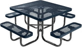 COATEDOUTDOORFURNITURE Heavy-Duty Portable Outdoor Picnic Table with Umbrella Hole - Photo 1