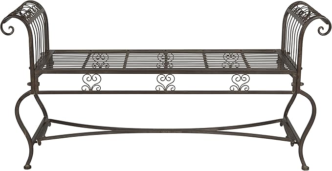 Safavieh Outdoor Collection Brielle Antique White Bench