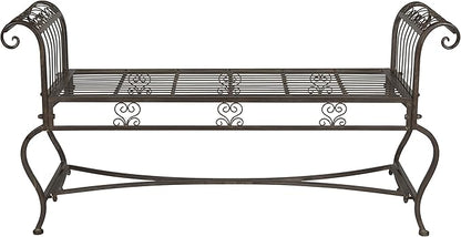 Safavieh Outdoor Collection Brielle Antique White Bench