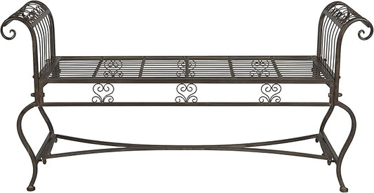 Safavieh Outdoor Collection Brielle Antique White Bench