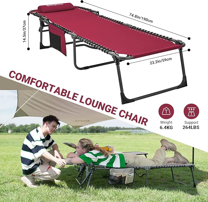 KingCamp 2 Pack Lounge Chair Outdoor - Photo 3
