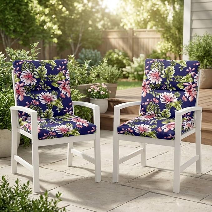 BrylaneHome Universal Chair Cushion - 45.75”L x 22”W x 2.75”H - Patio & Outdoor - Water - Photo 4