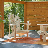 Shine Company Westport Wooden Adirondack Chair, Outdoor Patio Firepit Chairs, Back & Seat Pre-Assembled, Natural - Photo 2