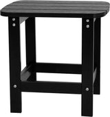 Flash Furniture Set of 2 Finn Modern Commercial Grade Adirondack Rocking Chairs - All-Weather Black Poly Resin Wood - Photo 10