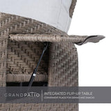 Grand patio Outdoor Reclining Chairs with Extended Footrest 2-Piece Adjustable Patio Wicker - Photo 5