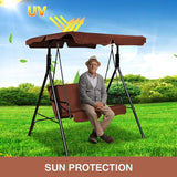 Tangkula 2 Person Porch Swing, Outdoor Swing with Removable Cushions, Solid Steel Structure - Photo 6
