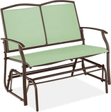 Best Choice Products 2-Person Outdoor Patio Swing Glider Steel Bench Loveseat Rocker for Deck, Porch w/Textilene Fabric - Photo 1
