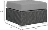 Modway EEI-1855-CHC-GRY Sojourn Outdoor Patio Sunbrella Ottoman in Canvas Gray - Photo 3