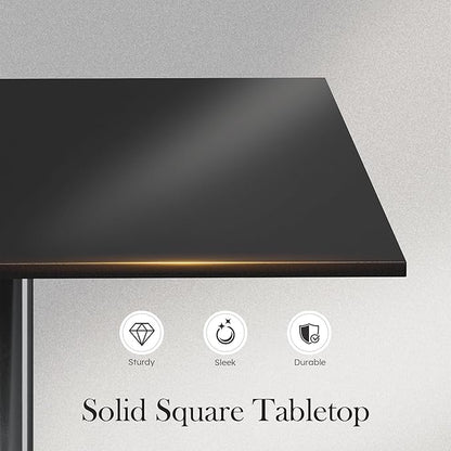 Sophia & William 31" Patio Bistro Table,Outdoor Coffee Table Square Outdoor Small Table Modern Style for Porch Pool Balcony Deck Bronze
