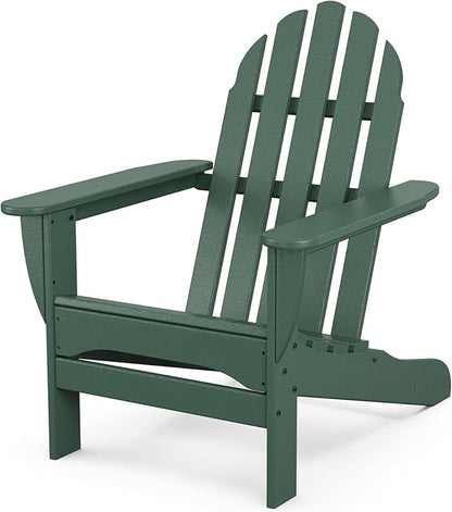 POLYWOOD AD4030GR Classic Outdoor Adirondack Chair, Green
