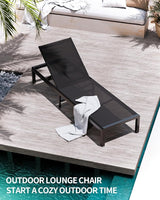 Aluminum Lounge Chairs Outdoor Chaise Furniture - Photo 2