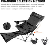 Zero Gravity Chair, Reclining Camping Chair with Padded Pillow, Cup Holder, Storage Pocket & Carry Bag - Photo 6