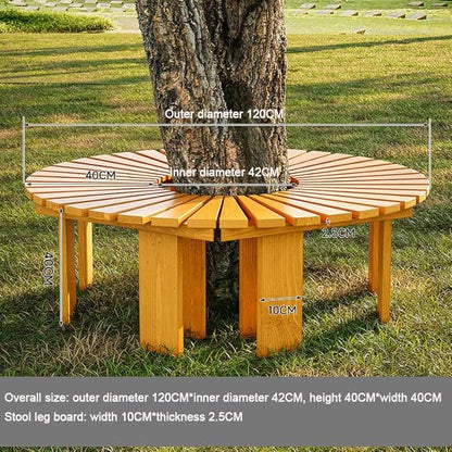 Outdoor Curved Benches - Solid Wood Slatted Seat Fan-Shaped Bench for Garden, Patio Lounge Seating