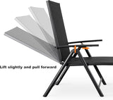 NUU GARDEN Folding Beach Lounge Chair 2-Pack, Chaise Lounge with Iron Frame and Breathable Textilene Fabric for Beach - Photo 5