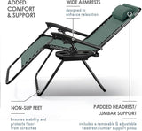 Nestl Zero Gravity Chairs 1 Pk, Portable Patio Lounge Outdoor with Pillows & Cup Holder Trays - Photo 6