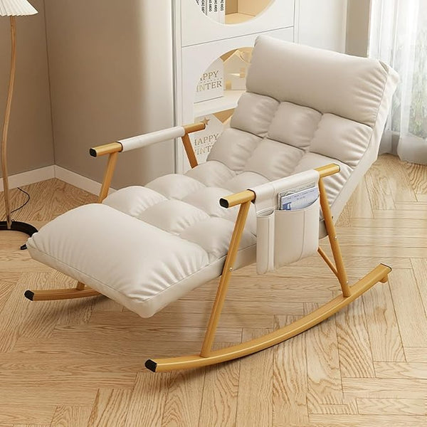 Modern Bedroom rocking chair with cushion, Comfortable living room Sofa Lounger, garden lounge chair with armrests - Photo 1