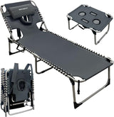 Backpack Sun Tanning Chair with Face Hole & Beach Table - Photo 1
