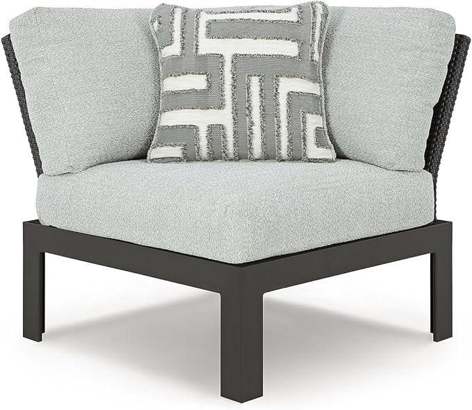 Signature Design by Ashley Beachloft Symmetrical Casual 5-Piece Outdoor Sectional with Cushion and 5 Throw Pillows - Photo 9