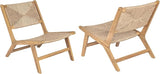 Christopher Knight Home Oner Lounge Chair Outdoor Set of 2, Sturdy Acacia Wood Armless Chair - Photo 6