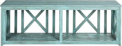 SAFAVIEH Outdoor Collection Branco White and Ash Grey Bench