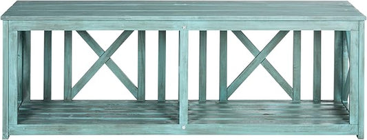 SAFAVIEH Outdoor Collection Branco White and Ash Grey Bench