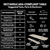 Coated Outdoor Furniture Heavy-Duty Portable ADA-Compliant Outdoor Picnic Table - Photo 8