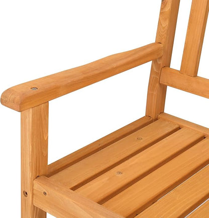 Wooden Bench Outdoor, 46 Inch 2-Person Rustic Farmhouse Style Wood Porch Garden Park Bench with Grid Back Design, Heavy Duty Patio Bench for Yard Decor, 605 lbs Capacity, Fir Wood