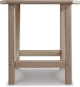 Signature Design by Ashley Sundown Treasure Outdoor Patio HDPE Weather Resistant End Table, Brown - Photo 10