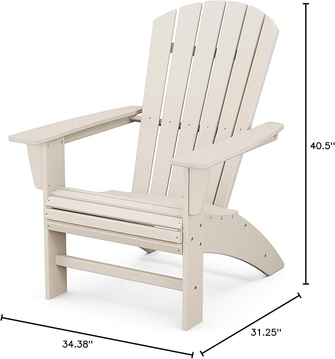 POLYWOOD Nautical Curveback Adirondack Chair