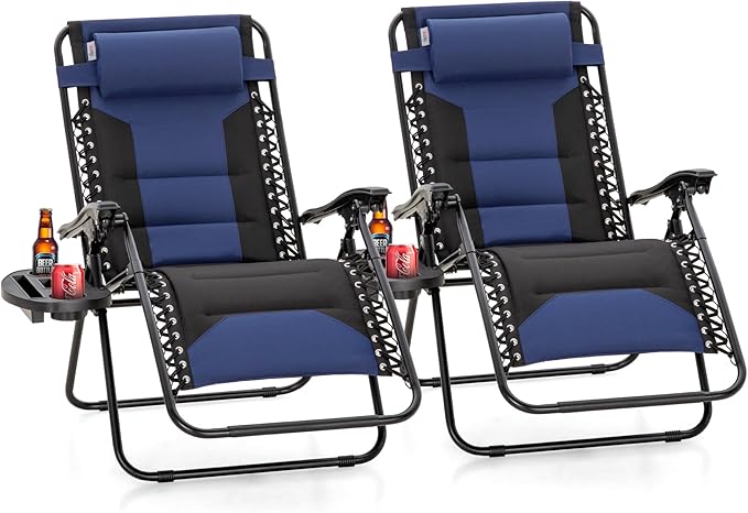 Sophia & William Oversized XL Zero Gravity Recliner Chair Set of 2 Padded - Photo 1