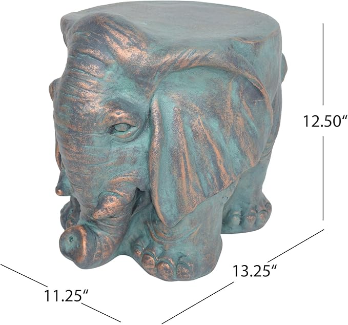 Garden Stool, Plant Stool or Elephant Table for Garden, Front Porch, Patio, Outside, Indoor, Lightweight Concrete - Photo 3