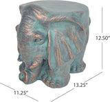 Garden Stool, Plant Stool or Elephant Table for Garden, Front Porch, Patio, Outside, Indoor, Lightweight Concrete - Photo 3