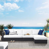 Modway Tahoe Modular Aluminum 3-Piece Outdoor Patio Furniture Gray White - Photo 1
