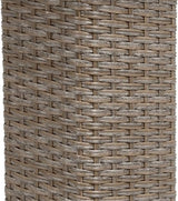 Pemberly Row Outdoor Patio Bistro Table, Natural PE Wicker/Rattan with Granite Base, Weather Resistant, 23.62 in Square - Photo 4